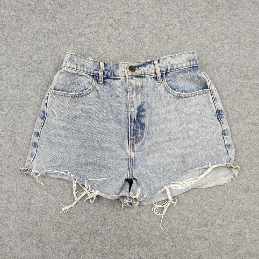 Show Me Your‎ Mumu Shorts Womens 28 Blue Denim Cutoff Frayed Elastic High Rise